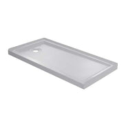 60 in. L x 36 in. W Alcove Shower Pan Base with Left Drain in White
