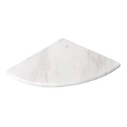 Daybreak White 7.625 in. x 7.625 in. Polished Marble Wall Mount Corner Shelf Tile