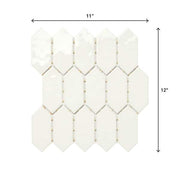 LuxeCraft White 11 in. x 12 in. x 6.35 mm Ceramic Picket Mosaic Wall Tile (0.73 sq. ft./Each)