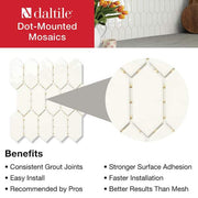 LuxeCraft White 11 in. x 12 in. x 6.35 mm Ceramic Picket Mosaic Wall Tile (0.73 sq. ft./Each)