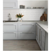 LuxeCraft White 11 in. x 12 in. x 6.35 mm Ceramic Picket Mosaic Wall Tile (0.73 sq. ft./Each)