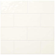 LuxeCraft White 4 in. x 8 in. Glazed Ceramic Subway Wall Tile (10.5 sq. ft./case)