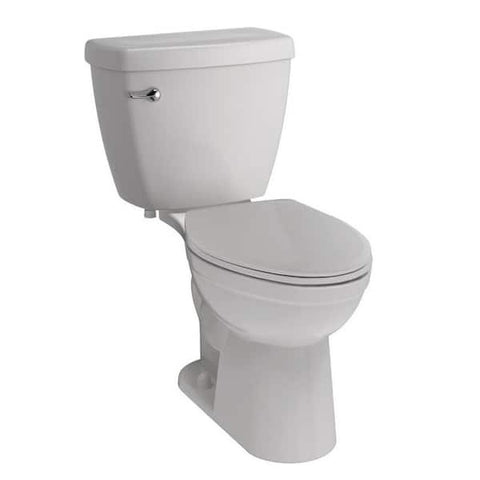 Foundations 2-Piece 1.28 GPF Single Flush Elongated Toilet in White