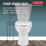 Foundations 2-Piece 1.28 GPF Single Flush Elongated Toilet in White