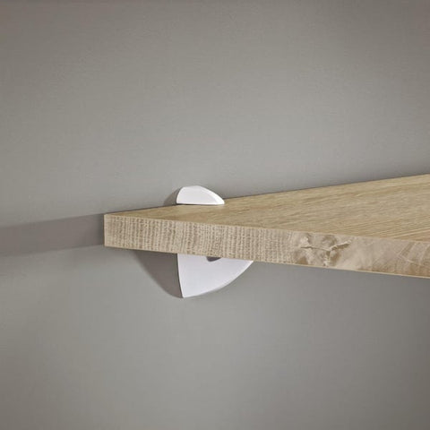 SCOOP Maxi 0.2 in.-1.6 in. White Adjustable Shelf Bracket (2-Pack)