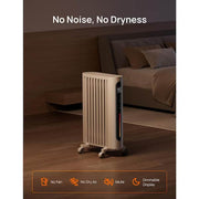 1500-Watt Portable Space Oil Filled with Remote Control, Overheat and Tip-Over Protection