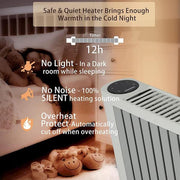 1500-Watt 19.3 in. Electric Ceramic Heater in White with LED Digital Display