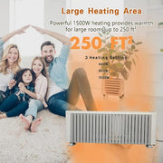 1500-Watt 19.3 in. Electric Ceramic Heater in White with LED Digital Display