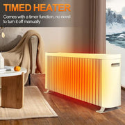 1500-Watt 19.3 in. Electric Ceramic Heater in White with LED Digital Display
