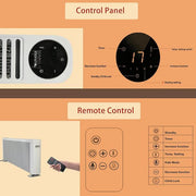 1500-Watt 19.3 in. Electric Ceramic Heater in White with LED Digital Display