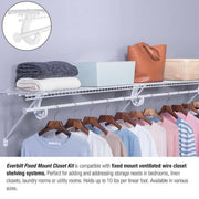 Everbilt 6ft Fixed Mount Closet Kit