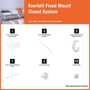 Everbilt 6ft Fixed Mount Closet Kit