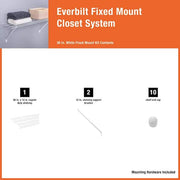 Everbilt Adjustable White Closet Shelf