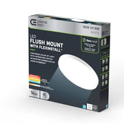 Flexinstall LED 14 in. White Disklight Recessed Ceiling Light for Home with 5CCT + DuoBright Dimming