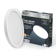 Flexinstall LED 14 in. White Disklight Recessed Ceiling Light for Home with 5CCT + DuoBright Dimming