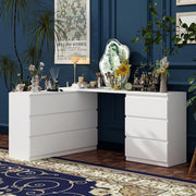 9-Drawer Retractable Dresser Bedroom Storage Organizer with Rotatable Table