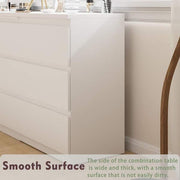 9-Drawer Retractable Dresser Bedroom Storage Organizer with Rotatable Table
