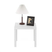 Classic 20 in. White Square Wood End Table