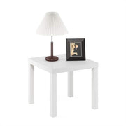 Classic 20 in. White Square Wood End Table