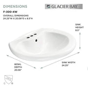 Shelburne 8.2 in. Pedestal Sink Basin in White Vitreous China