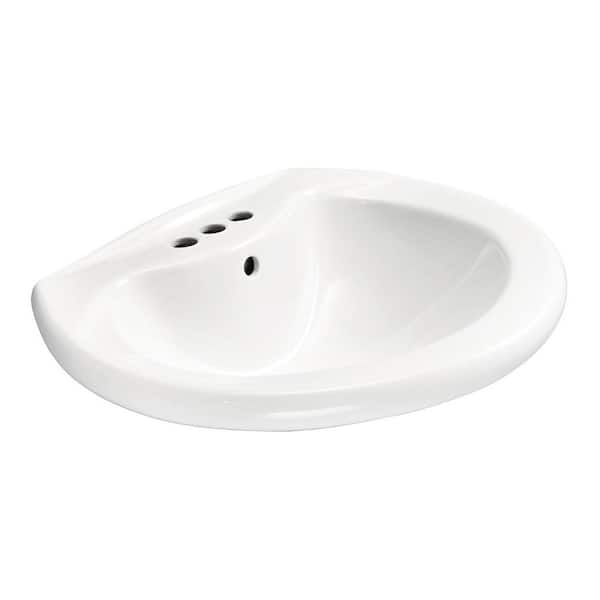 Glacier Bay White Pedestal Sink