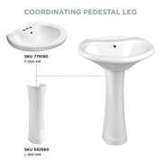 Shelburne 8.2 in. Pedestal Sink Basin in White Vitreous China