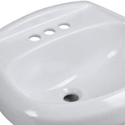 Aragon 8.2 in. Pedestal Sink Basin in White Vitreous China