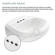 Aragon 8.2 in. Pedestal Sink Basin in White Vitreous China