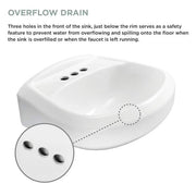 Aragon 8.2 in. Pedestal Sink Basin in White Vitreous China