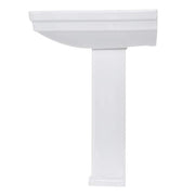Fiona 7.28 in. Pedestal Sink Basin in White Fine Fireclay with 8 in. Faucet Spread