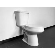 Elongated Slow-Close Closed Front Toilet Seat in White