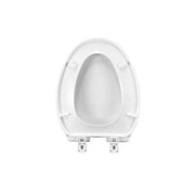 Elongated Slow-Close Closed Front Toilet Seat in White