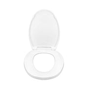 Elongated Slow-Close Closed Front Toilet Seat in White