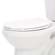 12 in. Rough in 2-Piece 1.1 GPF/1.6 GPF Dual Flush Round Toilet in White Seat Included
