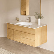 22 in. Ceramic Rectangular Undermount Bathroom Sink in White with Overflow Drain