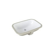 22 in. Ceramic Rectangular Undermount Bathroom Sink in White with Overflow Drain