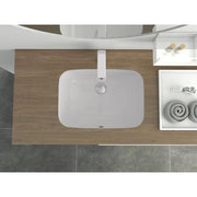 22 in. Ceramic Rectangular Undermount Bathroom Sink in White with Overflow Drain