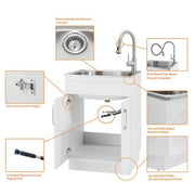 Glacier Bay Compact Laundry Sink