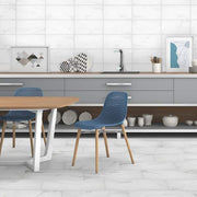 Michelangelo White 9 in. x 18 in. Glossy Ceramic Wall Tile (21.8 sq. ft./Case)