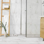 Michelangelo White 9 in. x 18 in. Glossy Ceramic Wall Tile (21.8 sq. ft./Case)
