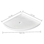 Early Riser White 7.5 in. x 7.5 in. Matte Resin Wall Mount Corner Shelf Tile