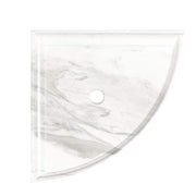 Early Riser White 7.5 in. x 7.5 in. Matte Resin Wall Mount Corner Shelf Tile