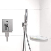 Early Riser White 7.5 in. x 7.5 in. Matte Resin Wall Mount Corner Shelf Tile