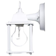8.19 in. White Decorative Outdoor Wall Coach Lantern Light
