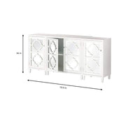 Reflections White Mirrored Console Table