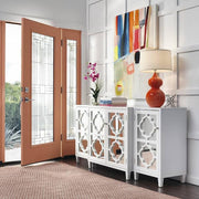 Reflections White Mirrored Console Table