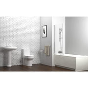 1-piece 0.8/1.28 GPF Dual Flush Round Toilet in White with Durable UF Seat Included