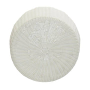 20 in. W White Resin Side Table Accent Table or Storage Container Durable Resin Wicker with Strong Metal Frame
