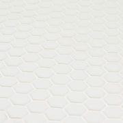 5/8" Muze Hexagon White 9.875 in. x 11.375 in. Hexagon Matte Glass Wall and Floor Mosaic Tile (0.78 sq. ft./Each)
