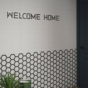 5/8" Muze Hexagon White 9.875 in. x 11.375 in. Hexagon Matte Glass Wall and Floor Mosaic Tile (0.78 sq. ft./Each)